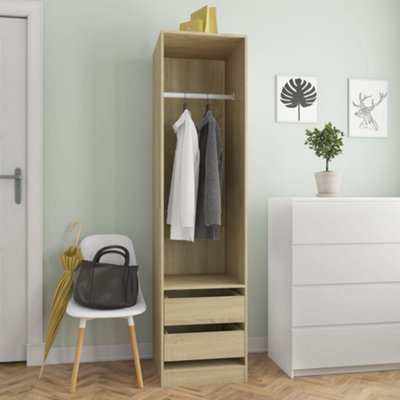 Vidaxl Wardrobe With Drawers Sonoma Oak 50X50x200 Cm Engineered Wood Large