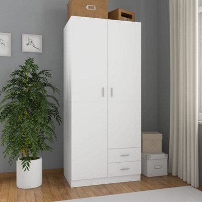 B&Q -  Wardrobe White 80X52X180 Cm Engineered Wood