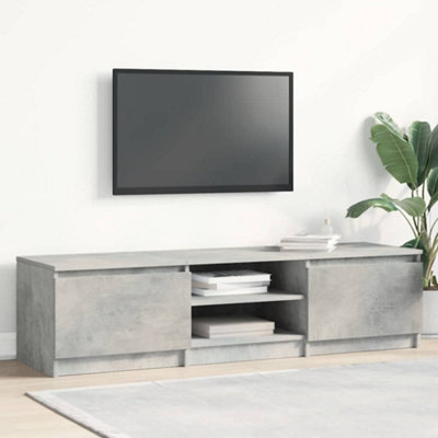 B&Q -  Tv Cabinet Concrete Grey 140X40X35.5 Cm Engineered Wood Tv Cabinets