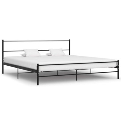 Vidaxl Black 284691 Bed Frame Without Mattress Metal 200X200 Cm
