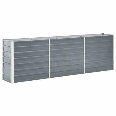B&Q -  Garden Raised Bed Galvanised Steel 240X40X77 Cm Grey
