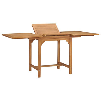 Vidaxl Extending Garden Table (110-160)X80X75Cm Solid Teak Wood from B&Q
