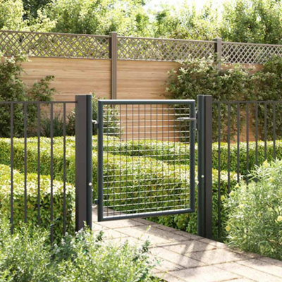 B&Q -  Mesh Garden Gate Galvanised Steel 100X125 Cm Grey Garden Gates