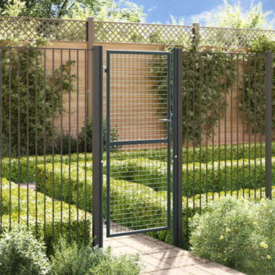 Vidaxl Mesh Garden Gate Galvanised Steel 100X250 Cm Grey Garden Gates from B&Q