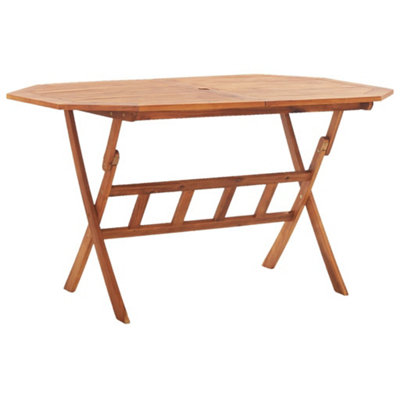 Vidaxl Folding Garden Table 135X85x75 Cm Solid Acacia Wood