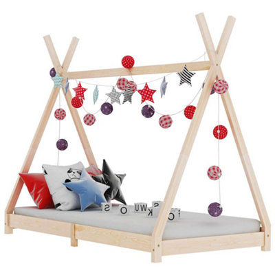 Vidaxl Kids Bed Frame Solid Pine Wood 70X140 Cm Kids Bed Frames