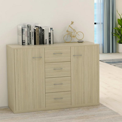 Vidaxl Sideboard Sonoma Oak 88X30x65 Cm Engineered Wood Sideboards