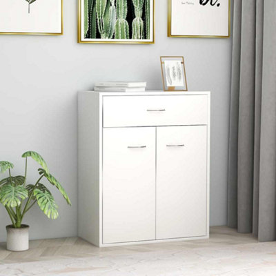 B&Q -  Sideboard White 60X30X75 Cm Engineered Wood