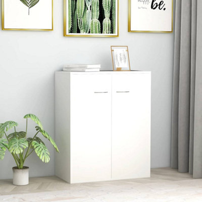 Vidaxl Sideboard White Engineered Wood Home Indoor Living Room Storage Cabinet - Image 3