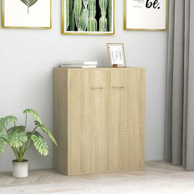 B&Q -  Sideboard Sonoma Oak 60X30X75 Cm Engineered Wood