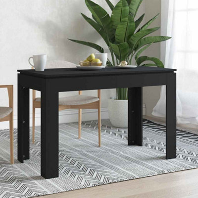 Vidaxl Dining Table Black 120X60X76 Cm Engineered Wood from B&Q