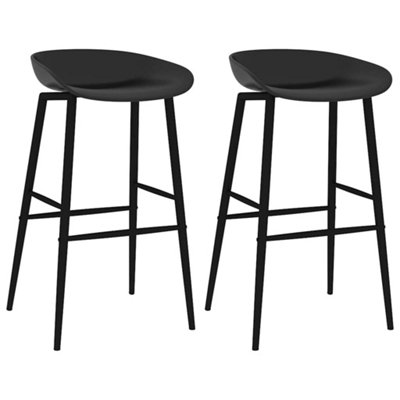 B&Q -  Bar Chairs 2 Pcs Black Bar Chairs