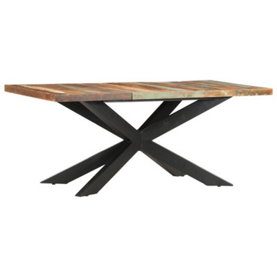 B&Q -  Dining Table 180X90X76 Cm Solid Reclaimed Wood