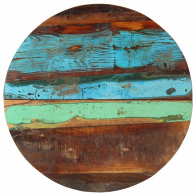 B&Q -  Round Table Top 60 Cm 25-27 mm Solid Reclaimed Wood