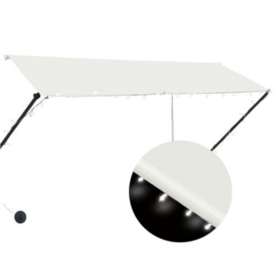 Vidaxl Retractable Awning With Led 300X150 Cm Cream from B&Q