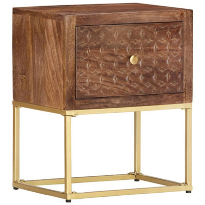 B&Q -  Bedside Cabinet 40X30X50 Cm Solid Mango Wood