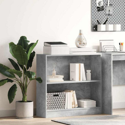 Vidaxl Book Cabinet Engineered Wood Concrete Grey Bookshelf Storage Cabinet - Image 3