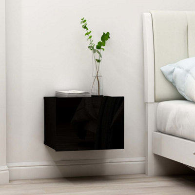 Vidaxl Bedside Cabinet Black Engineered Wood Nightstand Sideboard Couch Table - Image 3