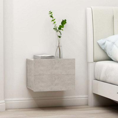 Vidaxl 2X Bedside Cabinets Concrete Grey Engineered Wood Nightstand End Table - Image 3