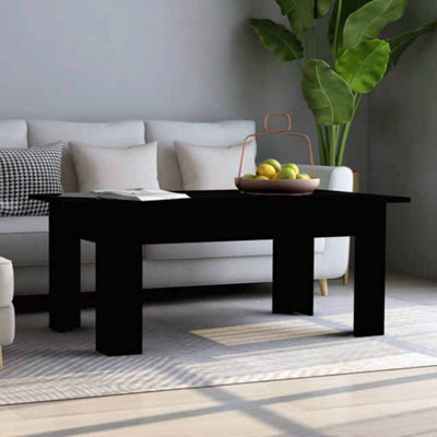 Vidaxl Black Coffee Table 100X60x42 Cm Engineered Wood Coffee Tables