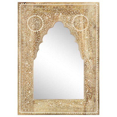 B&Q -  Hand Painted Mirror 40X55 Cm Solid Mango Wood - Image 4