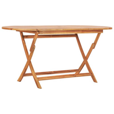 B&Q -  Folding Garden Table 160X80X75 Cm Solid Teak Wood
