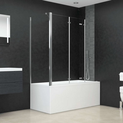 Vidaxl Bath Enclosure 120X69X130 Cm Tempered Glass Transparent Bath Enclosures