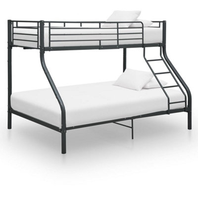 Vidaxl Bunk Bed Frame Without Mattress Black Metal 140X200 Cm/90X200 Cm from B&Q