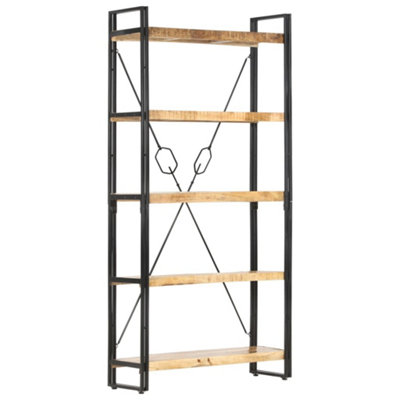 Vidaxl 5-Tier Bookcase 90X30X180 Cm Solid Mango Wood from B&Q