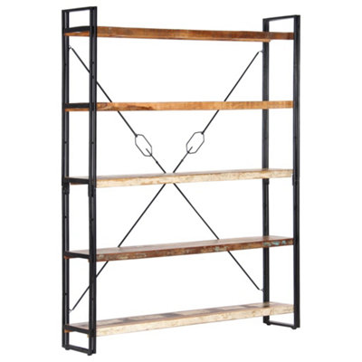 Vidaxl 5-Tier Bookcase 140X30X180 Cm Solid Reclaimed Wood Bookcases from B&Q