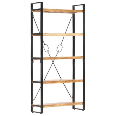 Vidaxl 5-Tier Bookcase 90X30X180 Cm Solid Acacia Wood Bookcases from B&Q