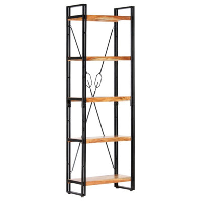 Vidaxl 5-Tier Bookcase 60X30X180 Cm Solid Acacia Wood from B&Q
