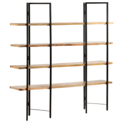 B&Q -  4-Tier Bookcase 160X35X160 Cm Solid Mango Wood Bookcases