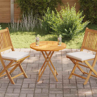 Vidaxl Table Top Solid Teak Wood Round 2.5 Cm 70 Cm Tabletops 2.5Cm