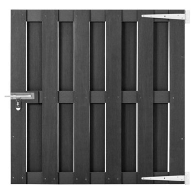 Vidaxl Garden Gate Wpc 100X100 Cm Grey Garden Gates