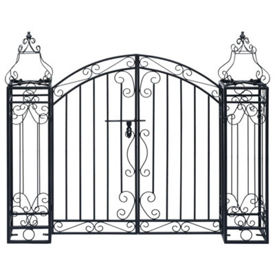 Vidaxl Ornamental Garden Gate Wrought Iron 122X20.5X100 Cm from B&Q