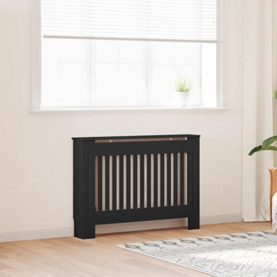 B&Q -  Radiator Cover Black 112X19X81.5 Cm Mdf