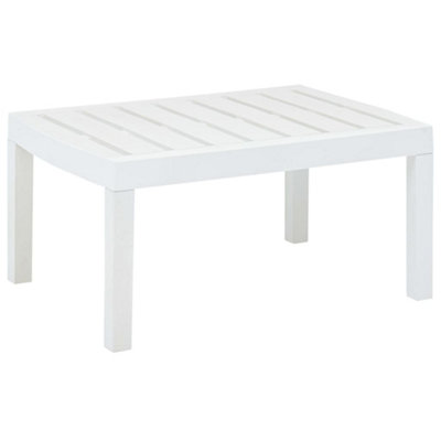 Vidaxl White Garden Table 78X55x38 Cm Plastic