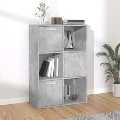 Vidaxl Storage Cabinet Concrete Grey Engineered Wood Bedroom Office Shelf - Image 3