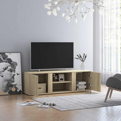 Vidaxl Tv Cabinet Sonoma Oak 120X34X37 Cm Engineered Wood from B&Q