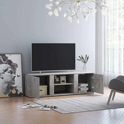 B&Q -  Tv Cabinet Concrete Grey 120X34X37 Cm Engineered Wood