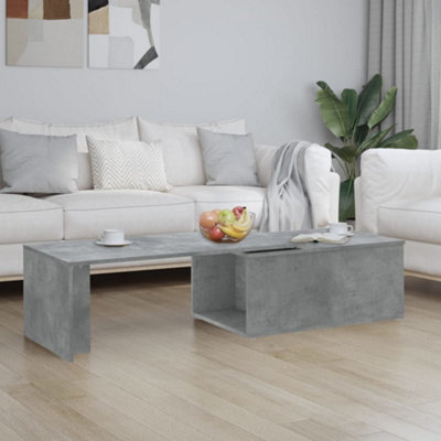 Vidaxl Grey Coffee Table Concrete 150X50x35 Cm Engineered Wood