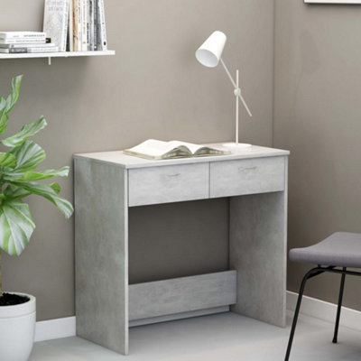 Vidaxl Grey Desk Concrete 80X40x75 Cm Engineered Wood Desks