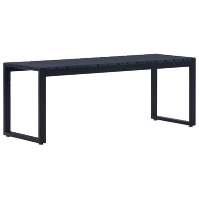 B&Q -  Garden Bench 120.5 Cm Ps Board Black