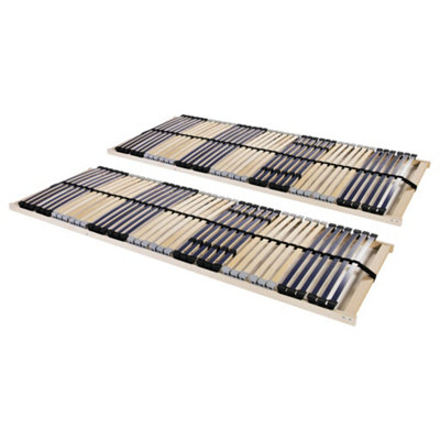 Vidaxl Slatted Bed Bases Without Mattress 2 Pcs With 42 Slats 70X200 Cm from B&Q