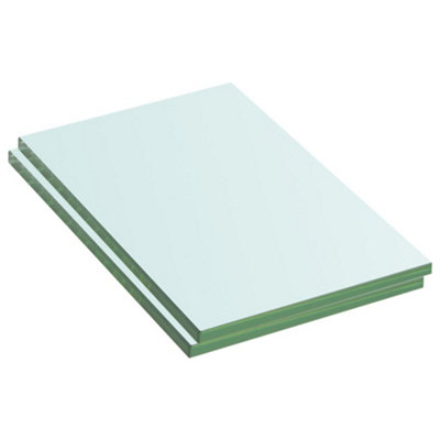 B&Q -  Shelves 2 Pcs Panel Glass Clear 20X12 Cm