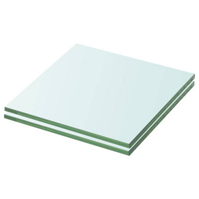 Vidaxl Shelves 2 Pcs Panel Glass Clear 20X15 Cm