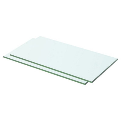 Vidaxl Shelves 2 Pcs Panel Glass Clear 50X20 Cm