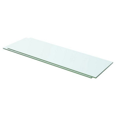 Vidaxl Shelves 2 Pcs Panel Glass Clear 60X15 Cm