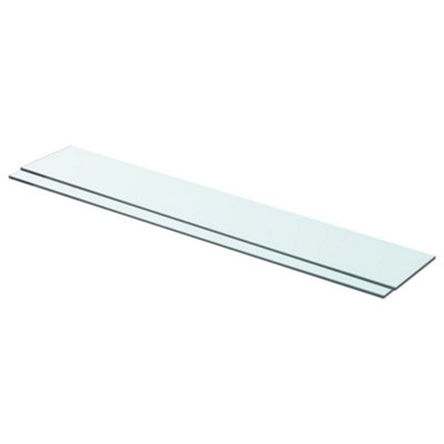 B&Q -  Shelves 2 Pcs Panel Glass Clear 80X12 Cm